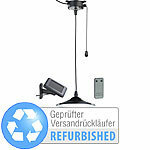 Lunartec Solar-LED-Hängeleuchte mit Zugschnur Versandrückläufer Lunartec Solar-LED-Hängelampen mit Fernbedienungen
