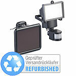 Luminea Solar-LED-Wand-Fluter für außen, mit PIR-Sensor, Versandrückläufer Luminea LED-Solar-Fluter mit Bewegungsmelder