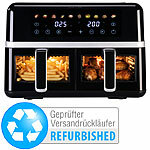 Rosenstein & Söhne Dual-Heißluftfritteuse, 2Schubladen mit Sichtfenster,Versandrückläufer Rosenstein & Söhne Dual-Heißluftfritteusen 