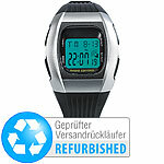 PEARL Digitale Unisex-Sport-Funkuhr mit LCD-Display, Versandrückläufer PEARL 