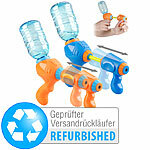 PEARL 2er-Set Wasserpistolen mit PET-Flaschen-Anschluss, Versandrückläufer PEARL Wasserpistolen mit PET-Flaschen-Anschlüssen 