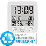 infactory Digital-Badezimmer-Uhr, Thermo-/Hygrometer, LCD, Versandrückläufer infactory Digitale Badezimmer-Wanduhren mit Thermometer & Hygrometer