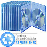PEARL Blu-ray Soft-Hüllen blau-transparent im 10er-Pack, Versandrückläufer PEARL Blu-ray Hüllen