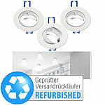 Luminea 3er-Set Alu-Einbaustrahler-Rahmen, Versandrückläufer Luminea Lampen-Einbaufassungen