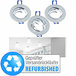 Luminea 3er-Set Alu-Einbaustrahler-Rahmen, Versandrückläufer Luminea Lampen-Einbaufassungen