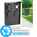 Royal Gardineer 4-fach-Garten-Steckdose, 230 V, bis 3.680 W, Versandrückläufer Royal Gardineer Säulen-Gartensteckdosen