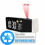 infactory Funk-Wetterstation mit Projektionswecker, Außensensor,Versandrückläufe infactory Funk-Wetterstationen mit Projektions-Weckern und USB-Ladeports