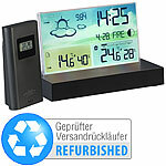 infactory Funk-Wetterstation mit rahmenlosem LCD-Display, Versandrückläufer infactory