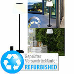 Lunartec Ultrahelle Solar-LED-Tisch & Stehleuchte, Versandrückläufer Lunartec Solar-LED-Tisch- & Stehleuchten mit CCT-Funktion