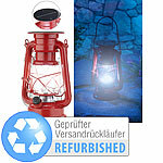 Lunartec Deko-Sturmlampe mit 12LEDs & Solarbetrieb, 40 Lumen,Versandrückläufer Lunartec LED-Sturmlaternen mit Solar-Betrieb