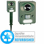 Exbuster Ultraschall-Solar-USB-Tierschreck mit Blitzlicht, Versandrückläufer Exbuster Ultraschall-Solar-Tierschrecke mit Bewegungsmelder mit Blinklicht