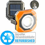 PEARL Solar Camping- & Arbeits-Lampe, 6W, Versandrückläufer PEARL Solar-COB-LED-Arbeitsleuchten im Baustrahler-Design