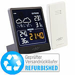 infactory Wetterstation mit Außensensor, VA-Farbdisplay, Versandrückläufer infactory Wetterstationen mit Außensensor, VA-Farbdisplay und Wetterprognose