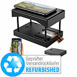 Somikon Mobiler Scanner für 35-mm-Dias und -Negative, Versandrückläufer Somikon Faltbare Smartphone-Scan-Auflagen für Dias und Negative