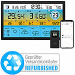 infactory Jumbo-Funk-Wetterstation mit WLAN, Außensensor, Versandrückläufer infactory Funk-Wetterstationen mit Außensensor, WLAN und App