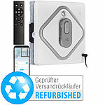 Sichler Haushaltsgeräte Profi WLAN Fensterputzroboter, Motorrollen, Versandrückläufer Sichler Haushaltsgeräte Profi-WLAN-Fensterputzroboter mit Dreifach-Sprüher, Motorbürste, Fernbedienung, App