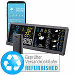 infactory WLAN-Funk-Wetterstation mit Widescreen-VA-Display, Versandrückläufer infactory WLAN-Funk-Wetterstationen mit Ultrawide-VA-Display, Wettervorhersage und App