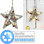 Britesta Deko-LED-Stern aus Nussholz mit echten Pinienzapfen, Versandrückläufer Britesta LED-Deko-Weihnachtssterne