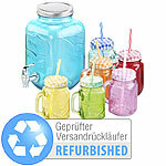 PEARL 7-teiliges Servier-Set mit Getränkespender, Versandrückläufer PEARL Getränkespender