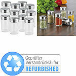 Rosenstein & Söhne 12-teiliges stilvolles Gewürzstreuer-Set aus Glas Versandrückläufer Rosenstein & Söhne Gewürzstreuer