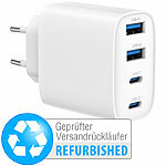 revolt Ultrakompaktes 4-Port-USB-Netzteil, USB-C PD + QC,Versandrückläufer revolt Ultrakompakte GAN 4-Port-USB-Netzteile mit USB-C Power Delivery und USB-A Quick Charge 