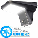 Luminea Kabelloser Solar-LED-Außenstrahler, Versandrückläufer Luminea LED-Solar-Außenlampen mit PIR-Sensoren (neutralweiß)