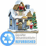 infactory Deko-Weihnachtshaus, Santa Claus, LED-Beleuchtung,Versandrückläufer infactory