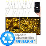 Lunartec Smarte WLAN-LED-Büschel-Lichterkette, 300 LEDs, App,Versandrückläufer Lunartec WLAN-LED-Lichtergirlanden mit App-, Sprach- und Musiksteuerung