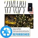 Lunartec Smarte WLAN-LED-Büschel-Lichterkette, Versandrückläufer Lunartec WLAN-LED-Lichtergirlanden mit App-, Sprach- und Musiksteuerung