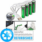 tka Köbele Akkutechnik 4er-Set wiederaufladbare Batterien Typ AA,1950mWh,Versandrückläufer tka Köbele Akkutechnik Li-Ion-Akkus Typ AA, mit USB-Ladefunktion