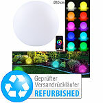 Luminea Home Control WLAN-Akku-Leuchtkugel mit RGBW-LEDs und App, Versandrückläufer Luminea Home Control WLAN-Akku-Leuchtkugeln RGBW 