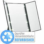 Sichler Beauty Klappbarer Schminkspiegel mit 8 LEDs und Ständer, Versandrückläufer Sichler Beauty Kosmetik-Standspiegel mit LED-Beleuchtungen und Batteriebetrieb