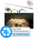 Lunartec Akku-LED-Unterbauleuchte, CCT, 4 Lichtkegel, Versandrückläufer Lunartec Akku-Unterbauleuchten mit CCT-LEDs, dimmbarer Helligkeit & Bewegungssensor