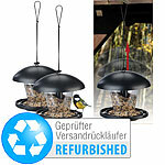 Royal Gardineer 2er-Set wetterfeste Vogelfutterhäuser zum Aufhängen, Versandrückläufer Royal Gardineer Vogelfutter-Stationen