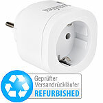 Luminea Erweiterungs-Funk-Steckdose für Funk-Steckdose, Versandrückläufer Luminea Funk-Steckdosen mit Tür- und Fenstersensor