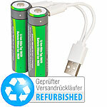 tka Köbele Akkutechnik 2er-Set Li-Ion-Akkus Typ 18650 mit USB-C, Versandrückläufer tka Köbele Akkutechnik Li-Ion-Akkus Typ 18650, mit USB-Ladefunktion