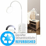 Lunartec Dimmbare CCT-LED-Steckerleuchte mit Steckdose, Versandrückläufer Lunartec CCT-LED-Steckdosenleuchten mit durchgeschleifter Steckdose