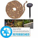 Lunartec Solar-Seil-Lichterkette aus Naturfasern, Versandrückläufer Lunartec Solar-Seil-Lichterketten