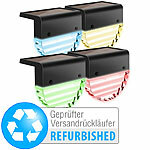 Lunartec 4er-Set Solarlampen für Treppen-/Zaun-Beleuchtung, Versandrückläufer Lunartec Solar-LEDs für Treppen-/Zaun-Beleuchtung