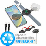 Callstel 3in1-Ladegerät für iPhone, AirPods und Apple Watch,Versandrückläufer Callstel 3in1 Ladestationen für iPhone, Apple Watch & AirPods, MagSafe 