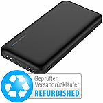 revolt USB-Powerbank mit 10.000 mAh, 2x USB-A, Versandrückläufer revolt Powerbanks mit USB-C Input & Output