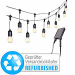 Lunartec Solar-E27-Glühbirnen-Lichterkette für außen,Versandrückläufer Lunartec Solar-Lichterketten mit hellen LED-Glühbirnen