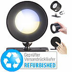 Lunartec CCT-LED-Wandlampe mit Magnetfuß, dimmbar, Versandrückläufer Lunartec CCT-LED-Akku-Wandlampen mit Magnetfuss, dimmbar, rund