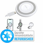 Callstel Kabelloses 3in1-Ladepad, Qi- & MagSafe-kompatibel,Versandrückläufer Callstel MagSafe- & Qi- & Watch kompatible 3in1-Schnellladekabel