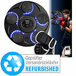 PEARL sports Musik-Boxmaschine, 7 Schlagtakte, Zählmodus, Versandrückläufer PEARL sports Boxmaschinen mit Bluetooth-Lautsprecher, Akku und LEDs 