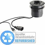 revolt Aktiver 3-fach-USB-2.0-Hub für Tisch-Einbau,Versandrückläufer revolt Einbau-USB-2.0-Hubs mit Steckdosen