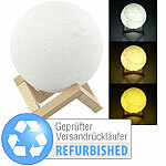 Lunartec Deko-Mond-Leuchte mit LED, Touchbedienung, Akku, Versandrückläufer Lunartec Deko-Mond-Leuchten dimmbar