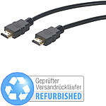 auvisio High-Speed-HDMI-Kabel für 4K, 3D & Full HD, 2 m,Versandrückläufer auvisio 4K-HDMI-Kabel mit Netzwerkfunktion (HEC)