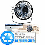 Sichler Haushaltsgeräte Mini-Akku-Tischventilator, Vollmetall, 3 Stufen, Versandrückläufer Sichler Haushaltsgeräte Mini-Akku-Tischventilatoren, Vollmetall