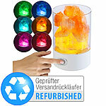 Lunartec RGB-LED-Tischleuchte mit natürlichen Salzkristallen, Versandrückläufer Lunartec 